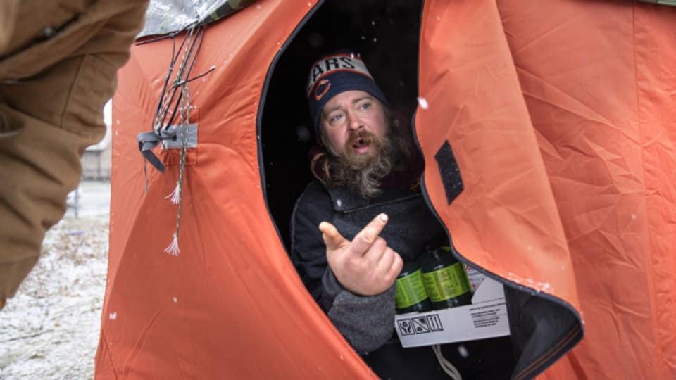 Obdachlose in Chicago sind im bitterkalten Winter besonders auf die Unterstützung von Hilfsorganisationen angewiesen