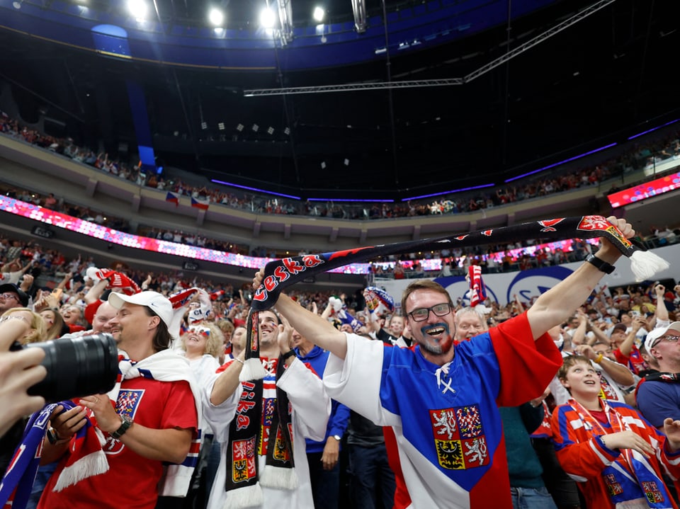 Riesige Euphorie bei den tschechischen Fans.