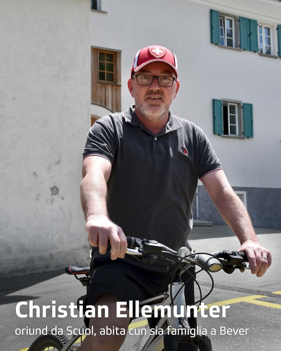 purtret da Christian Ellemunter sin ses velo