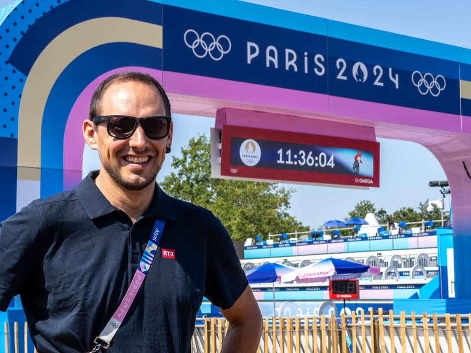 Paris 2024: Andreas Wieland vor dem Zielbogen.