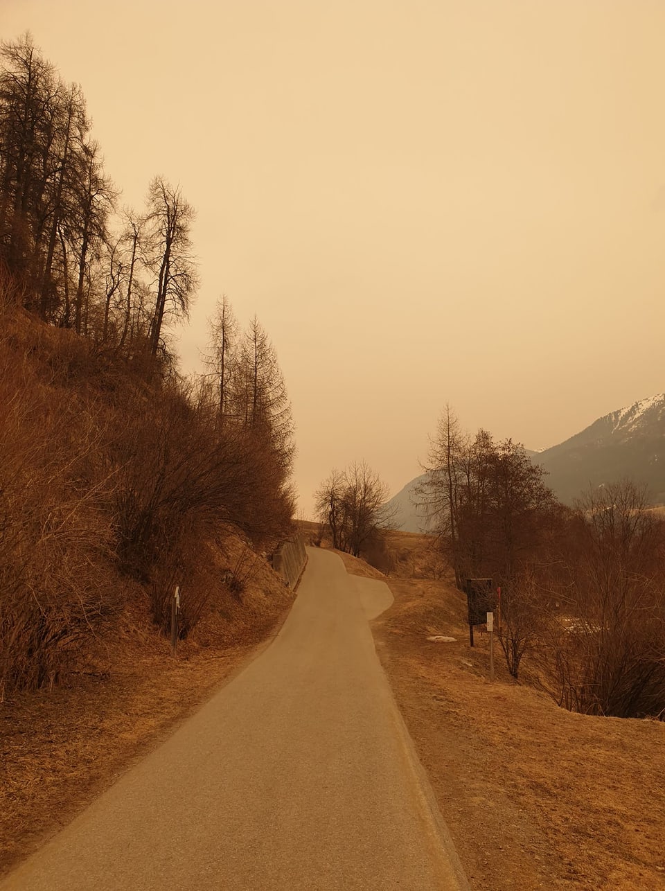 In filter da fotografias natiral a Sta.Maria en la Val Müstair.