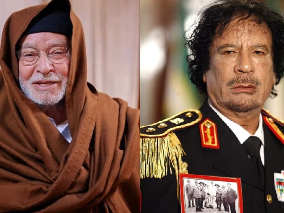 Ali Ibrahim Dabaiba und der langjährige Diktator Muammar Gaddafi