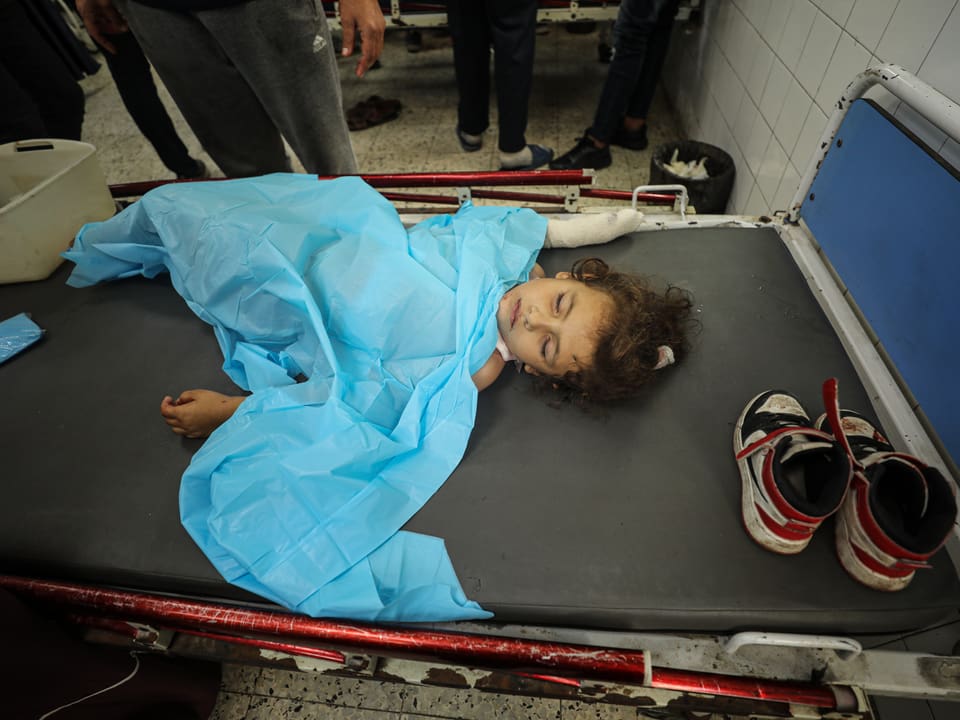 Verwundetes Kind in Spital in Gaza, 9. Oktober 2024.