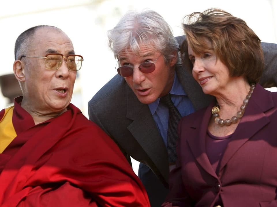 Dalai Lama, Richard Gere und Nancy Pelosi