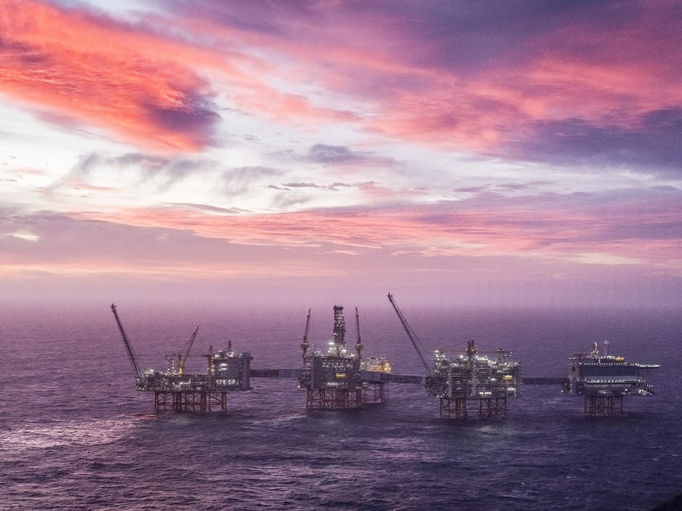 Norwegische Ölförderanlage in der Nordsee