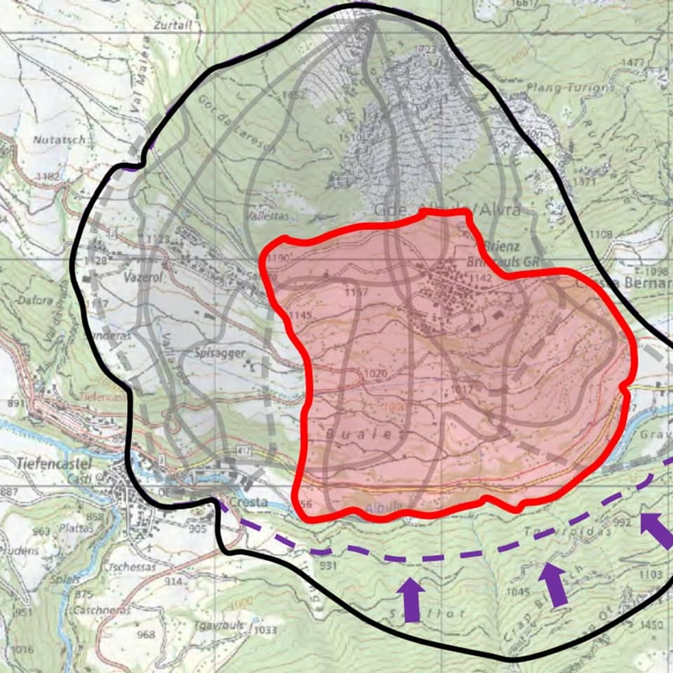 La zona da planisaziun po vegnir diminuida sin la lingia dadens la frizza.