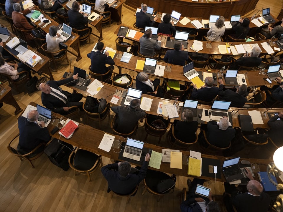 Kantonsrat St. Gallen Saal von oben