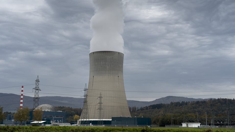 Der Kühlturm des Kernkraftwerks Goesgen. 