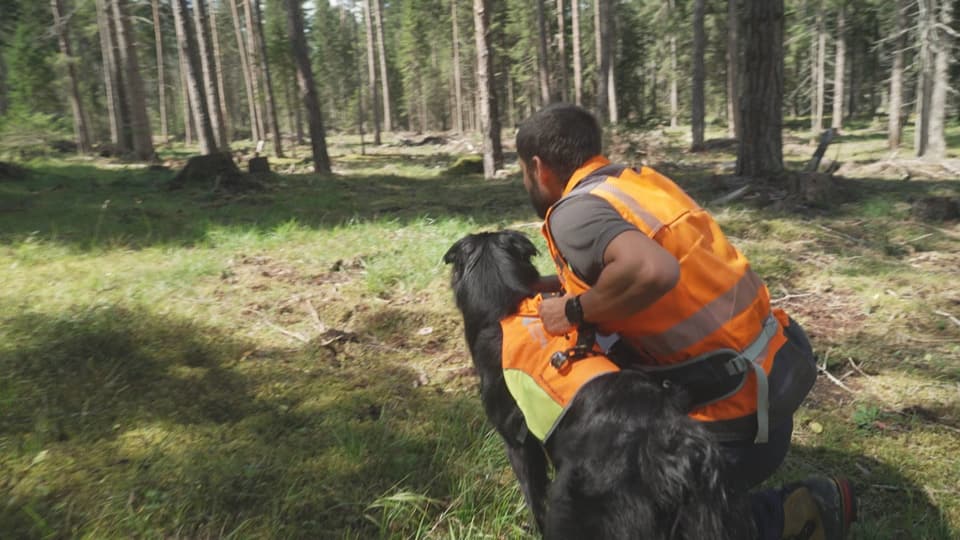 Antonin Hugentobler und sein Hund Cino