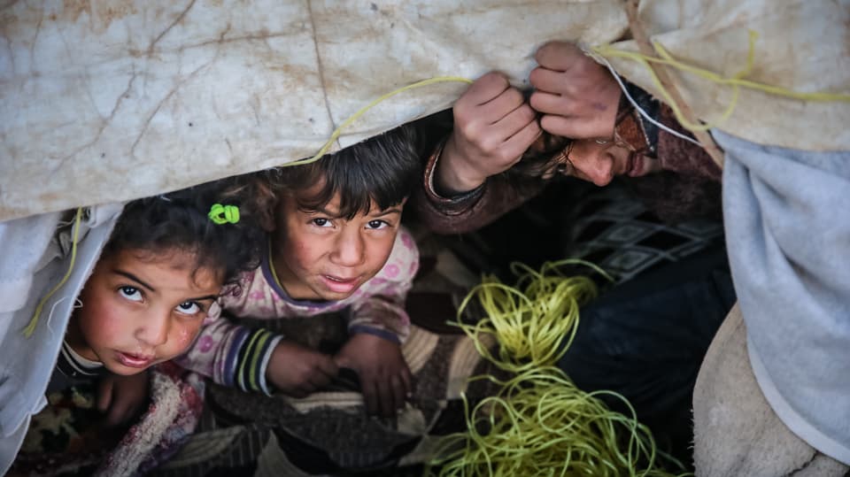 Flüchtlinge in der Provinz Idlib, 29. März 2023.