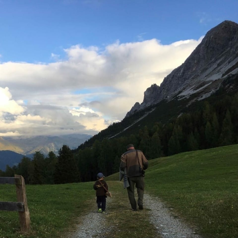 Il biadi va a chatscha cun tat.