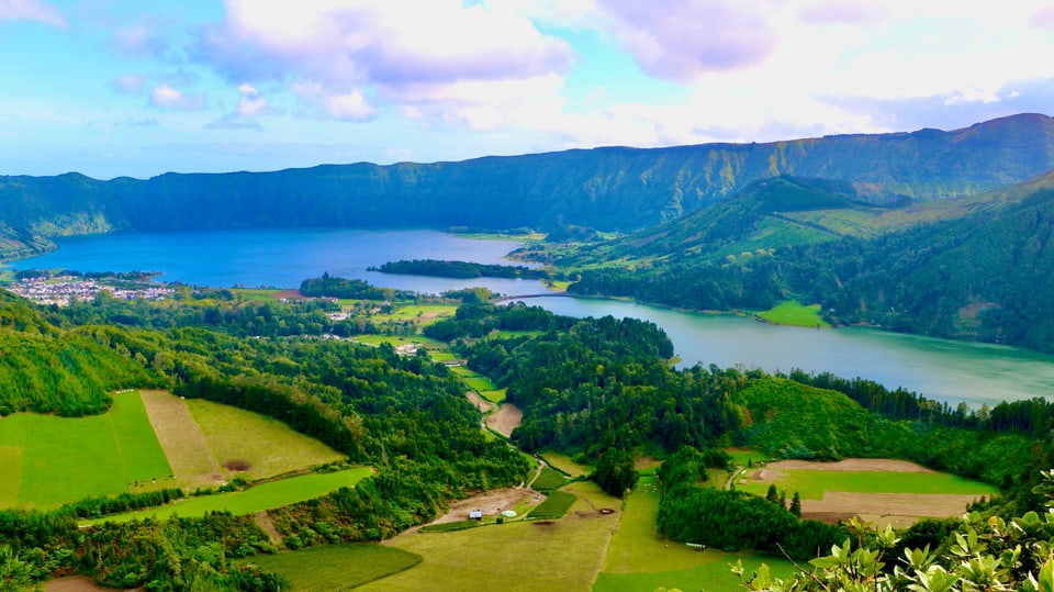 Die Caldera Sete Cidades auf den Azoren