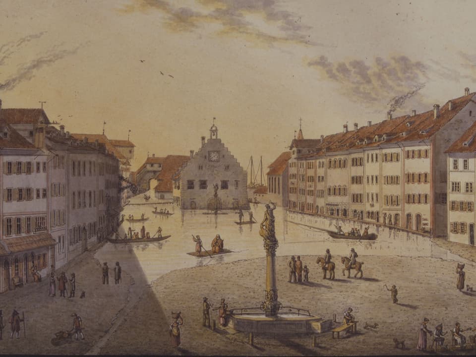 Bild der Altstadt von Konstanz um 1817.