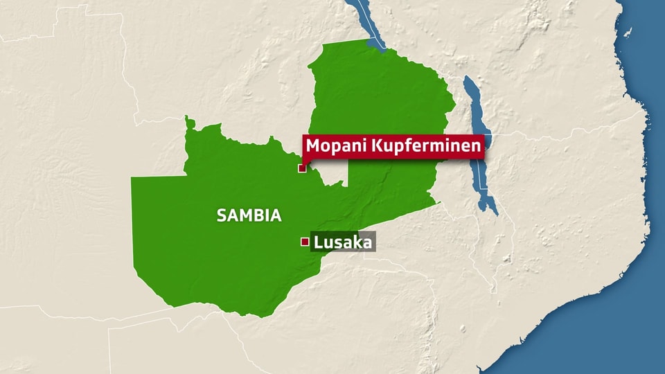Karte von Sambia