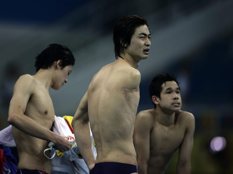 Der chinesische Schwimmer Li Hanhua an den Paralympics in Peking 2008.