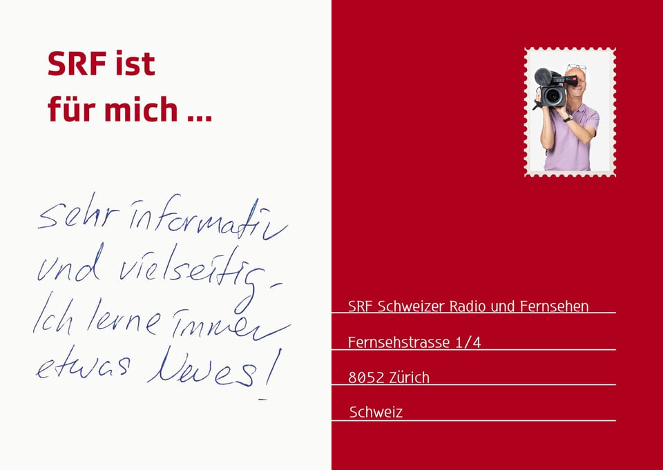 beschriftete Postkarte