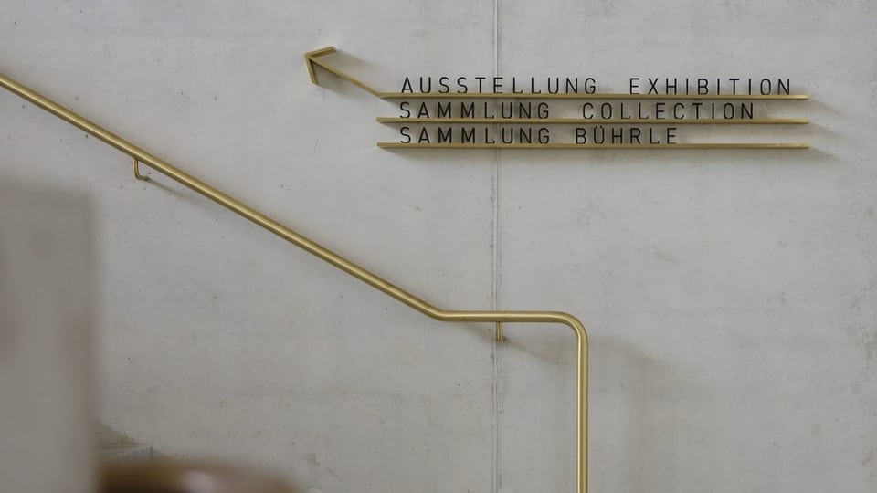 Blick auf eine Signaletik im Kunsthaus Zürich.