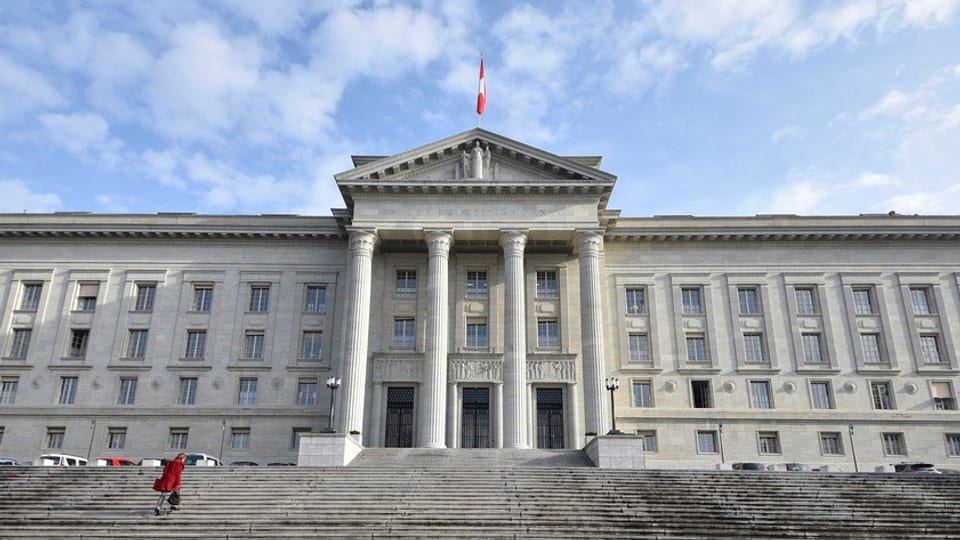 Das Bundesgericht in Lausanne von aussen betrachtet. 