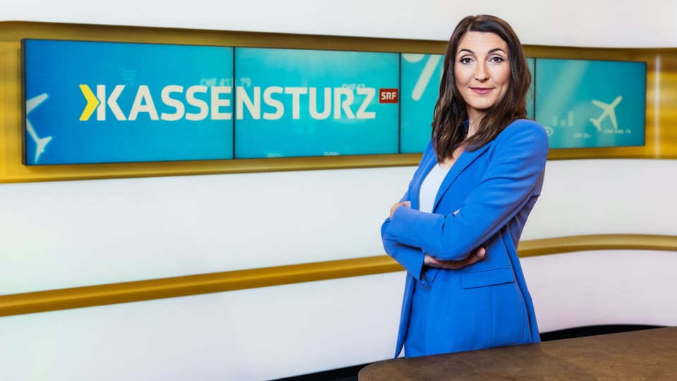 Kassensturz Moderatorin Bettina Ramseier im Studio