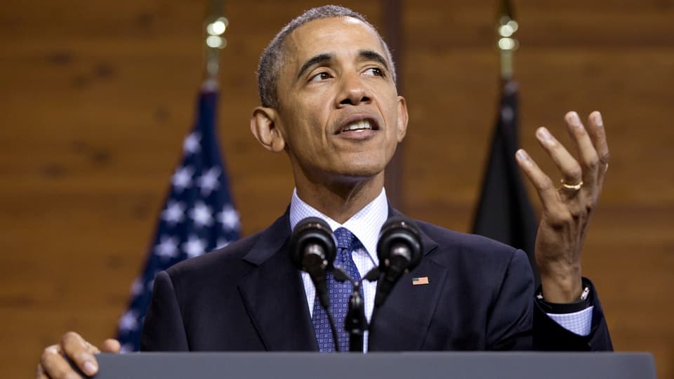 Obama bei seiner Rede in Hannover.