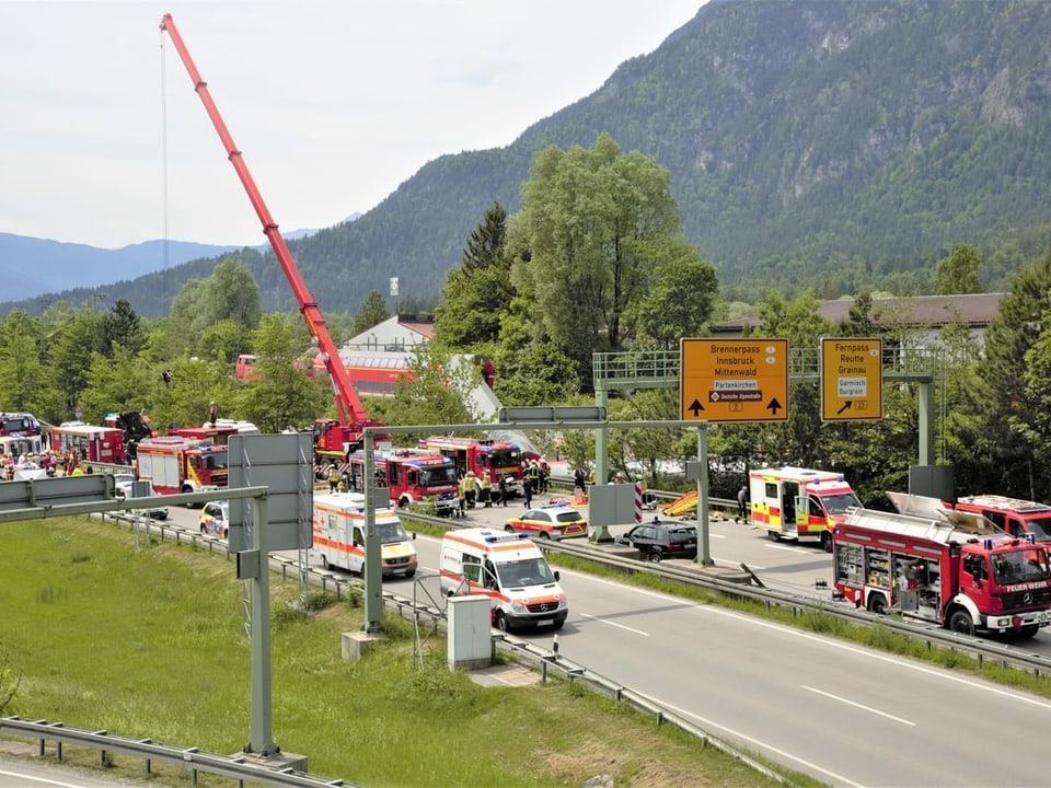 Unfallort in Oberbayern.