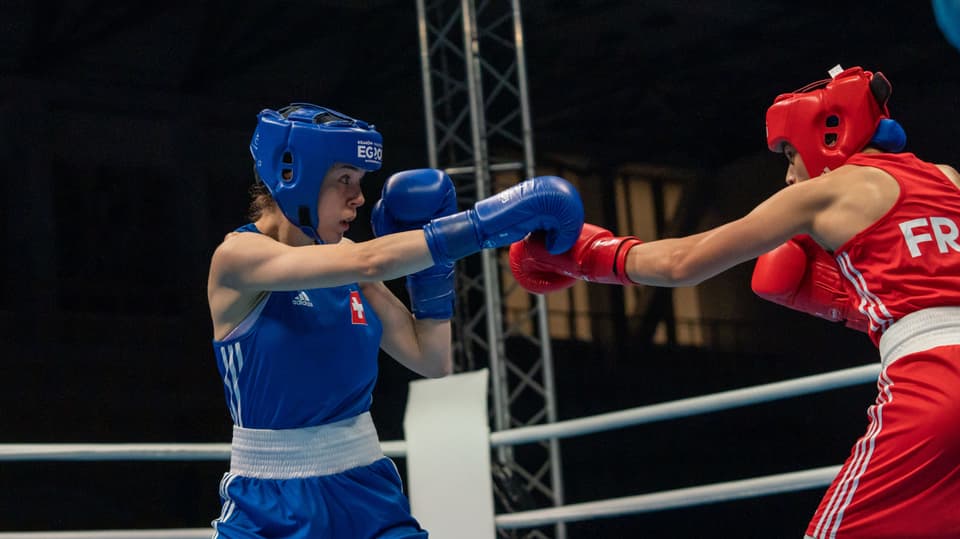 Ana Marija Milisic, hier links im Bild, im Ringkampf bei den European Games in Polen. 