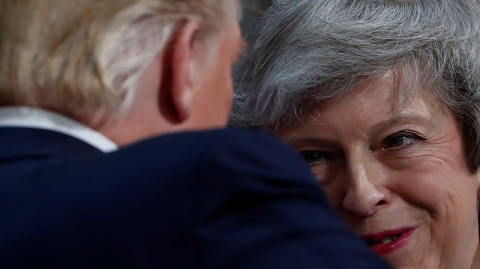 Theresa May 2019 mit Donald Trump in London