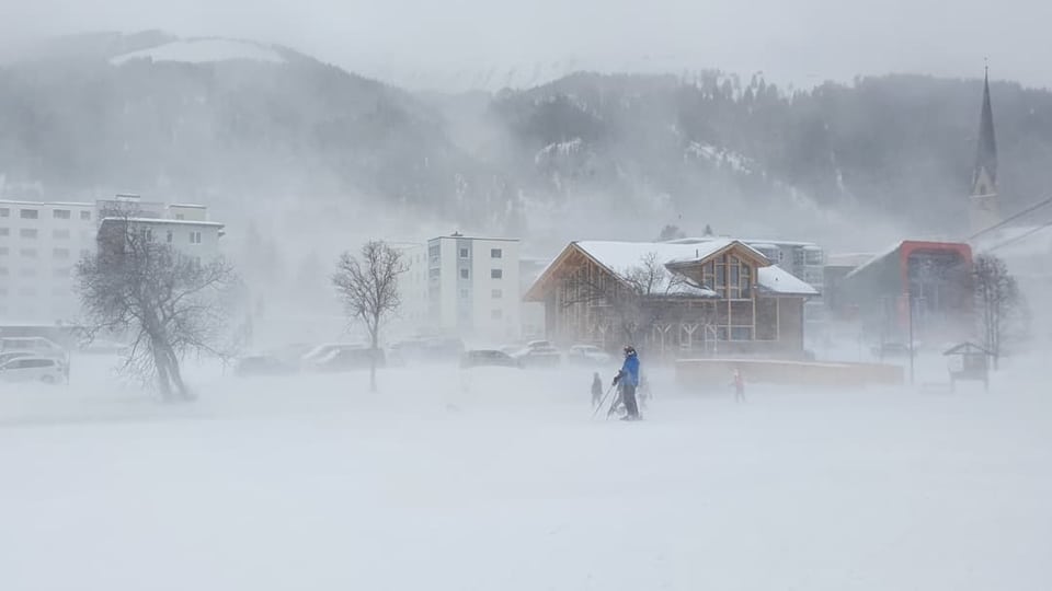 Schneesturm in Davos