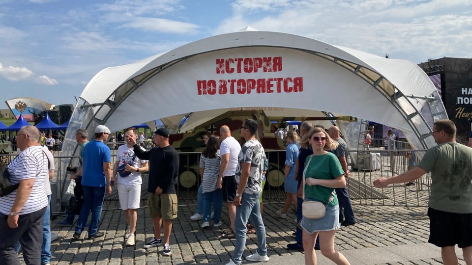 A tent with a tank