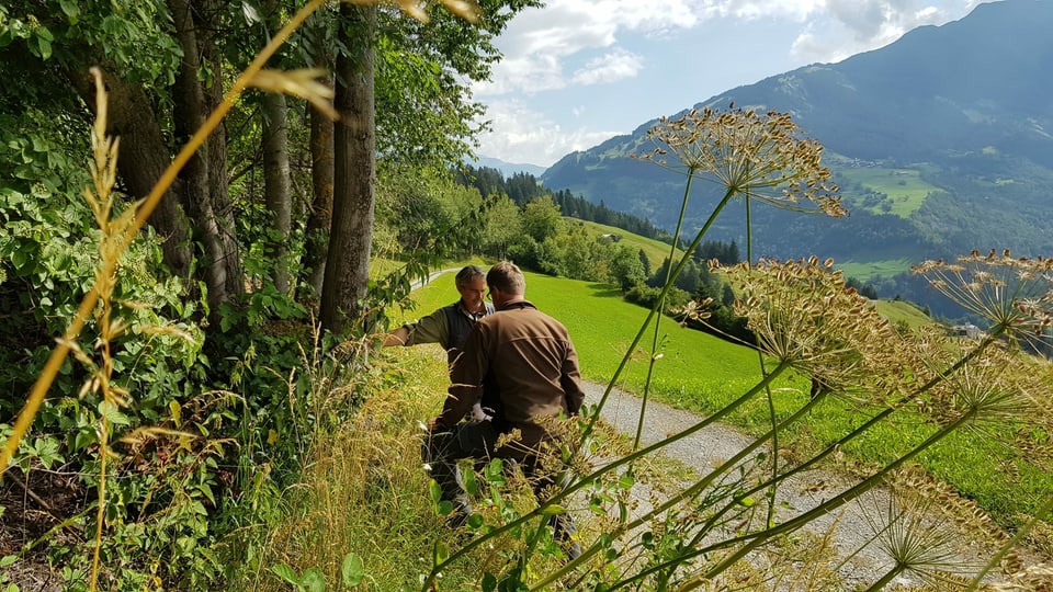 Purtret da Caminada e Bundi sin la via. 