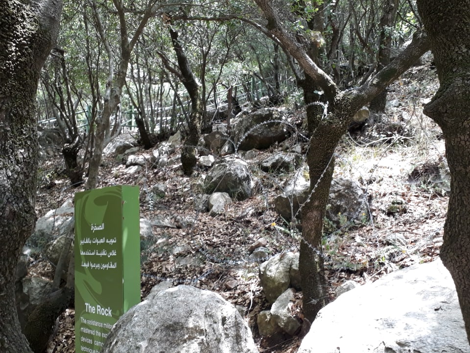 Steine und Wald im Hisbollah-Museum