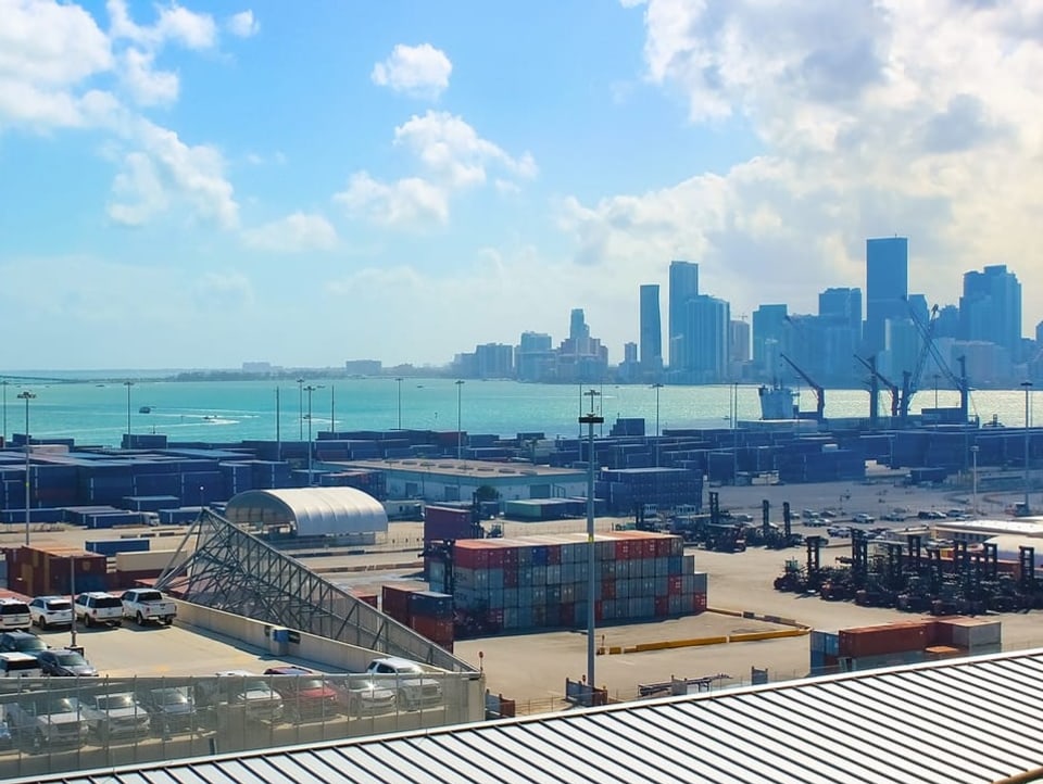 Der Hafen von Miami. 