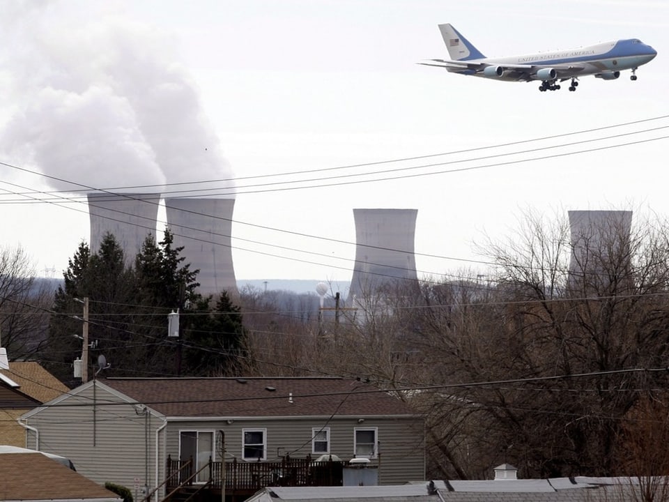 Die Kühltürme des Kernreaktors auf Three Mile Island in Pennsylvania im Jahr 2009.