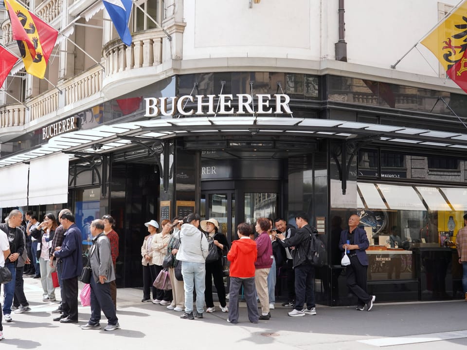 Eingang zu Bucherer-Geschäft in Luzern.