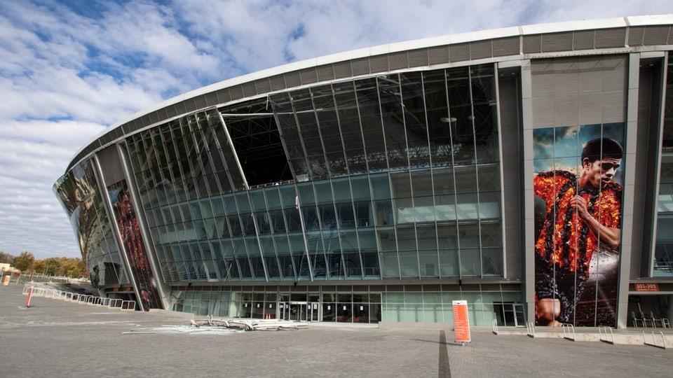 Aufnahme der Fassade der Donbass-Arena, 2014