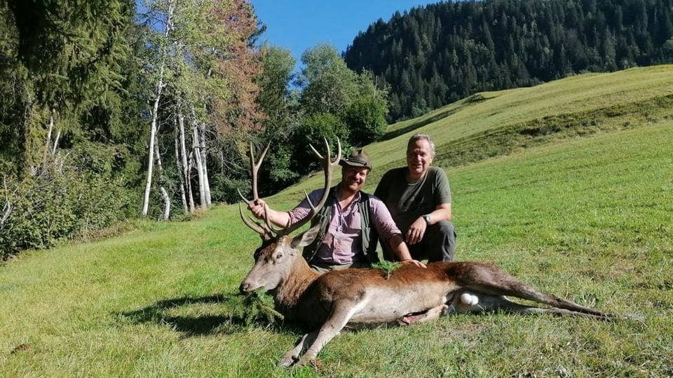 La preda sajettada da Robert Müller a Lumnezia. 