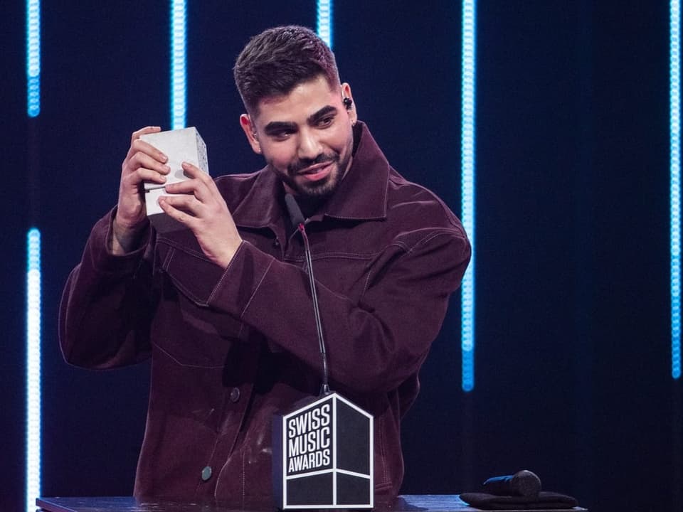 Der Rapper Monet192 während der Preisverleihung an den Swiss Music Awards.