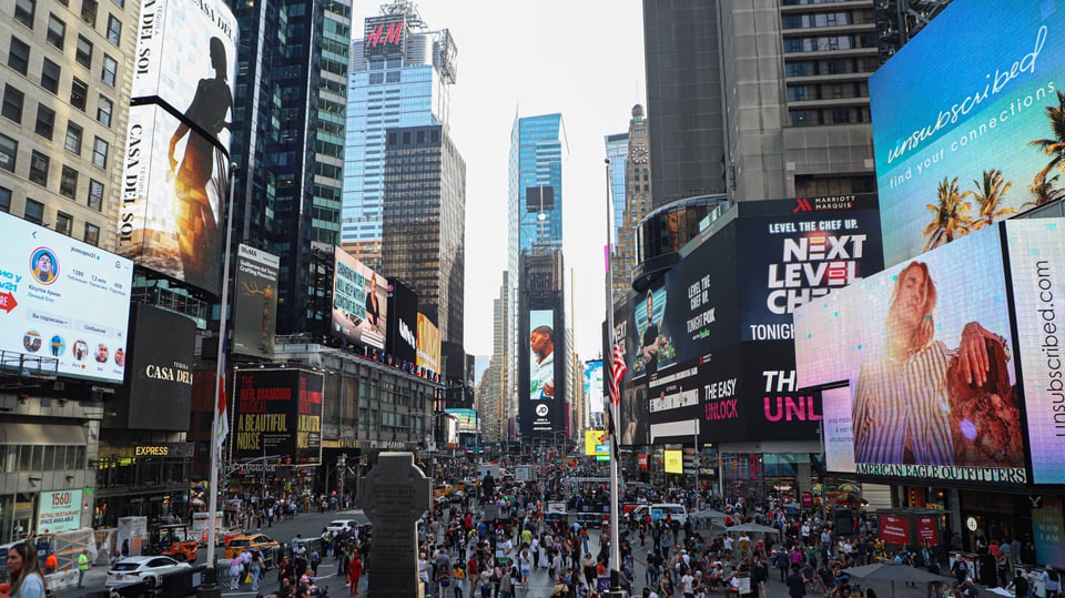Blick auf den Times Square in New York.