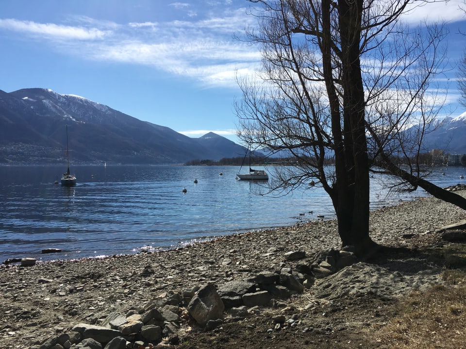 Lago Maggiore am frühlingshaften Sonntag.