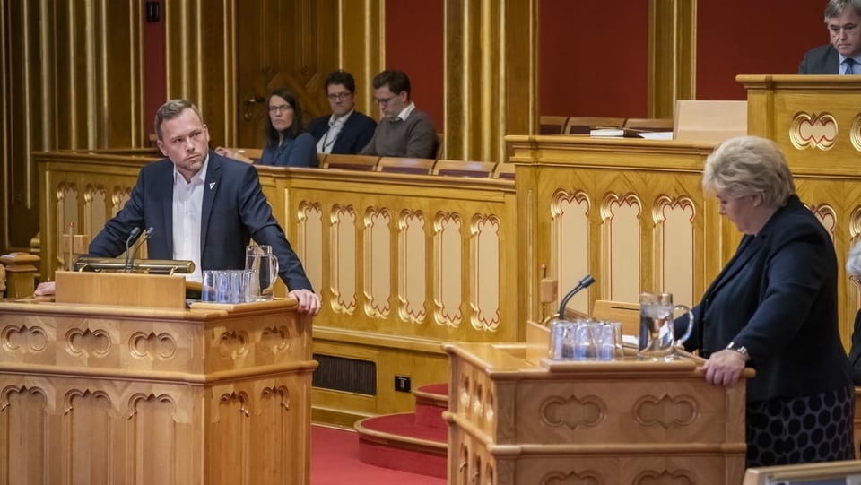 Befragung im norwegischen Parlament