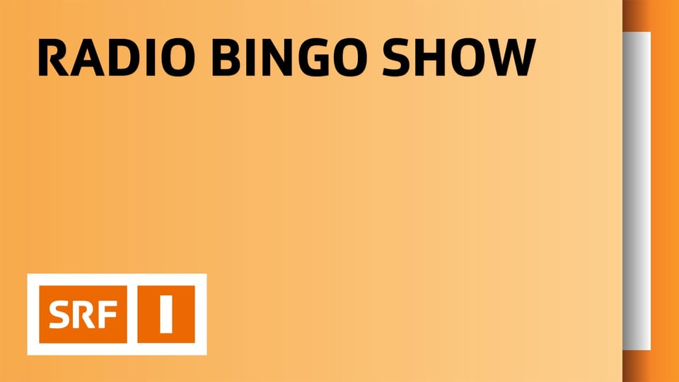 Visual Radio Bingo Show, orange mit schwarzer Schrift.
