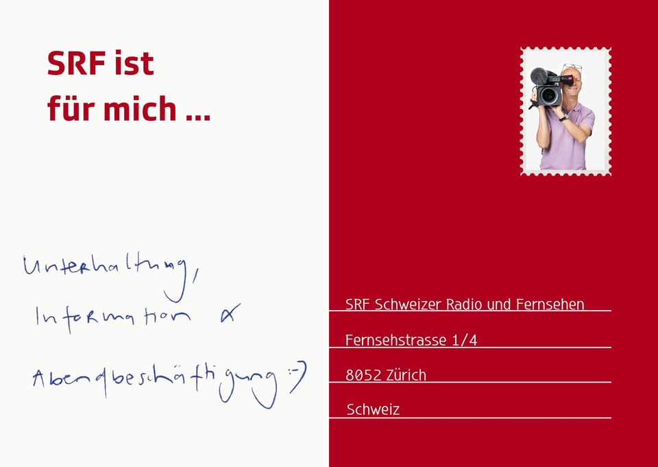 beschriftete Postkarte