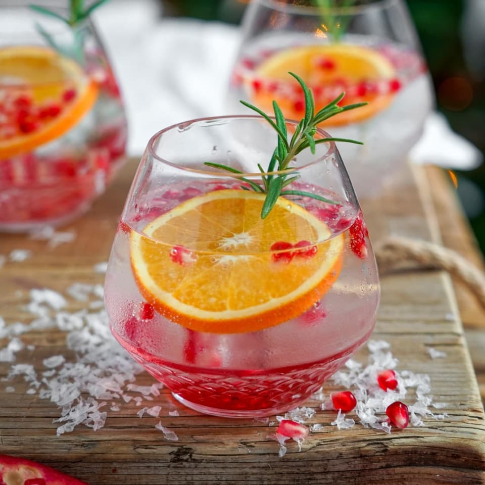 Rezept für Weihnachtsapero: Granatapfel Gin Tonic