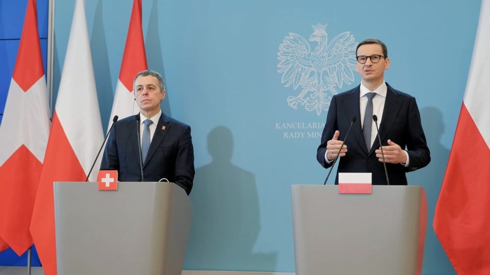 Ignazio Cassis hat am Montag in Polen den polnischen Ministerpräsidenten Mateusz Morawiecki getroffen. 