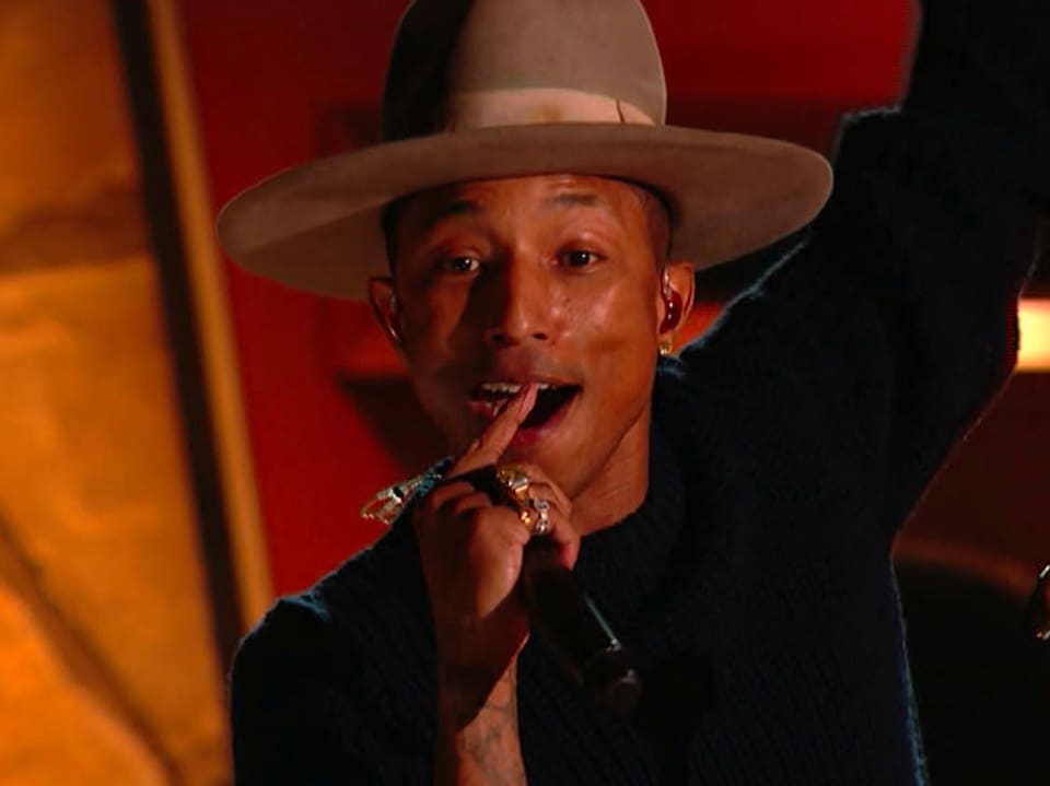 3 Auszeichnungen darf Pharrell Williams mit nach Hause nehmen. Einen für «Producer of the Year» und zwei für seine Zusammenarbeit mit Daft Punk. 