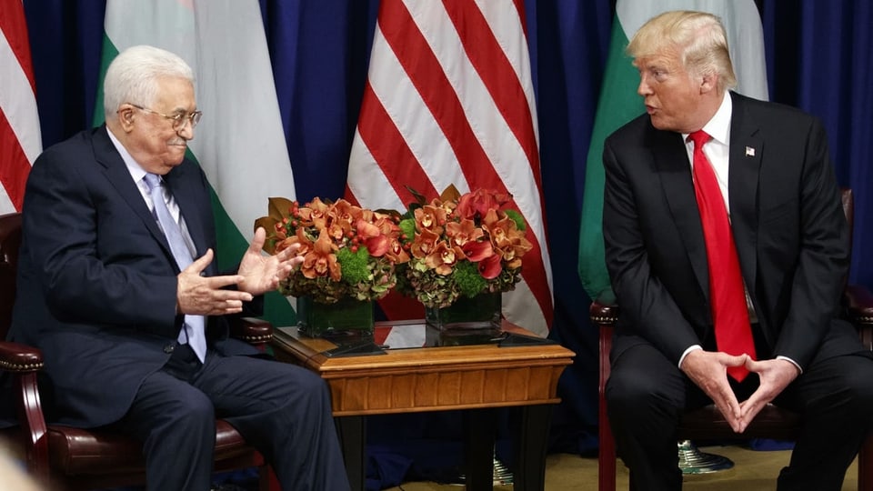 Abbas und Trump im Weissen Haus