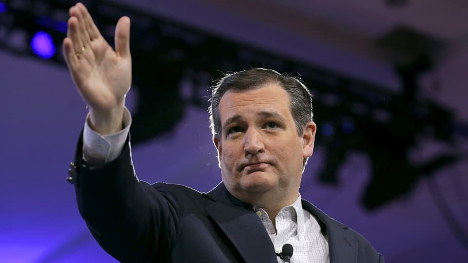 Ted Cruz, Hand ausgestreckt.