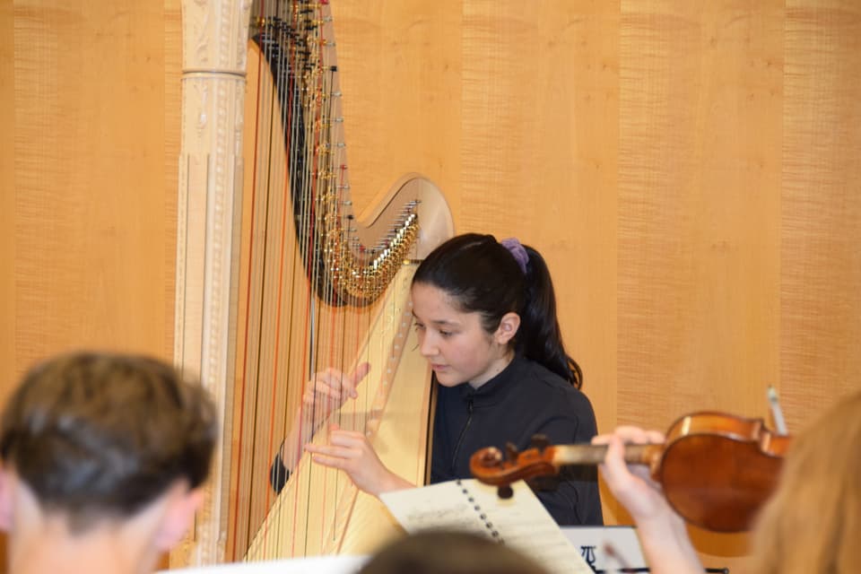 Jugendsinfonieorchester Graubünden beim Üben