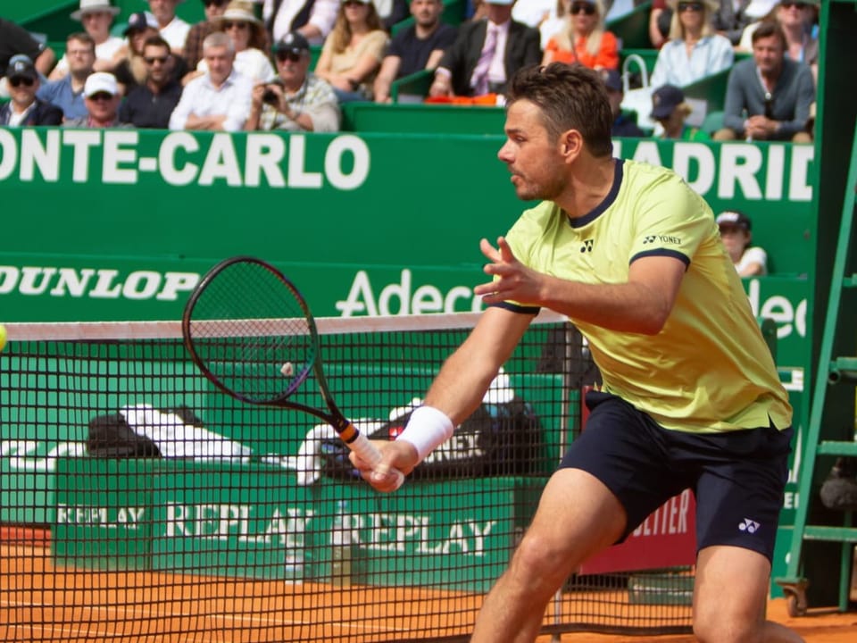 Stan Wawrinka bei einer Rückhand