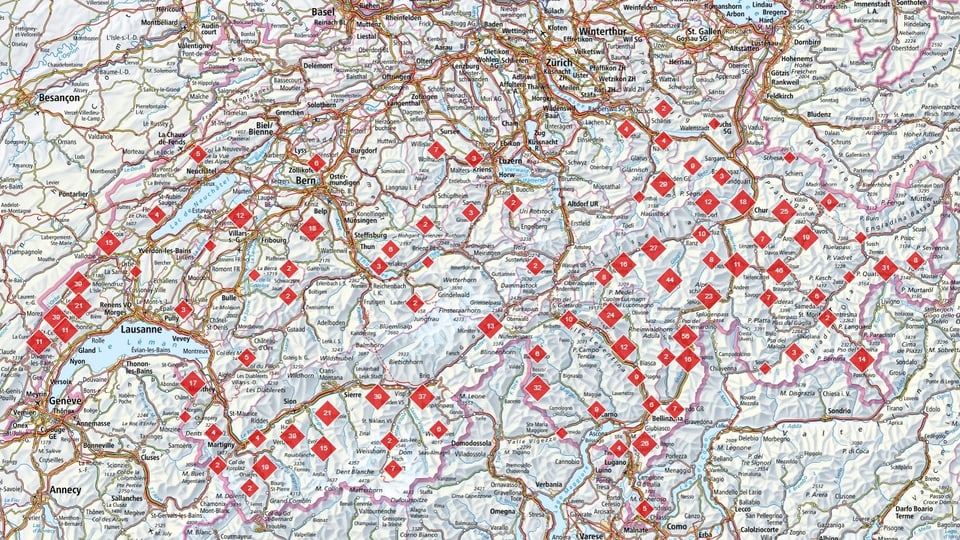 DNA Proben in Zusammenhang mit dem Wolf im Zeitraum eines Jahres zweischen Juni 2022 und März 2023.